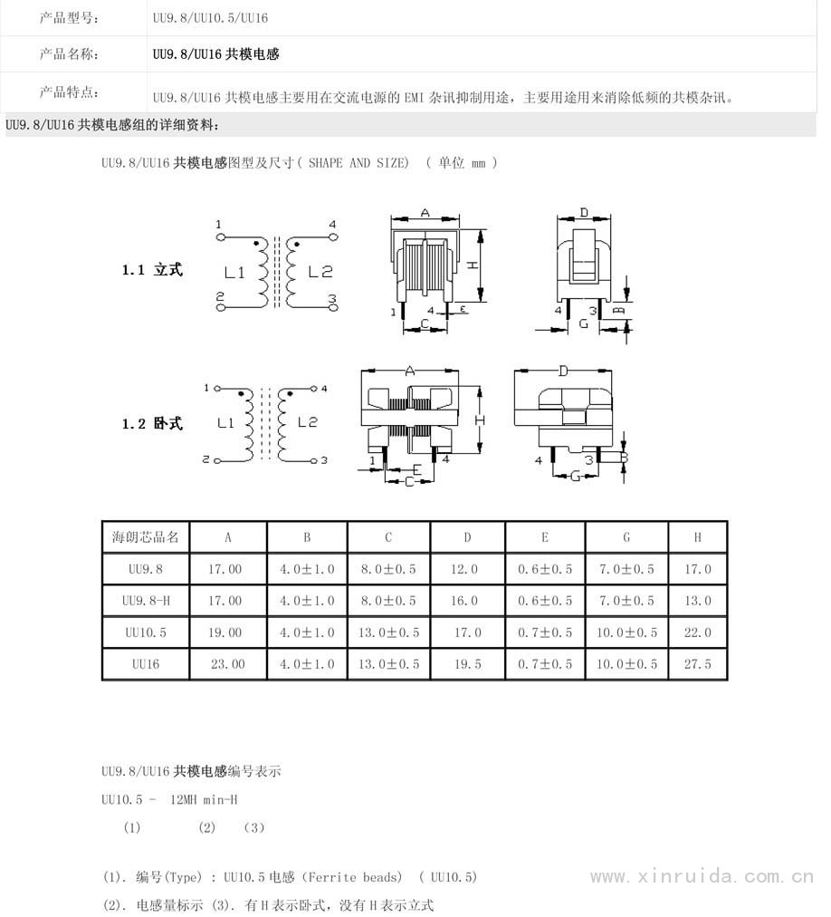共模濾波器電感1