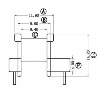 HR-EE16-06/EE16臥式(5+5PIN)