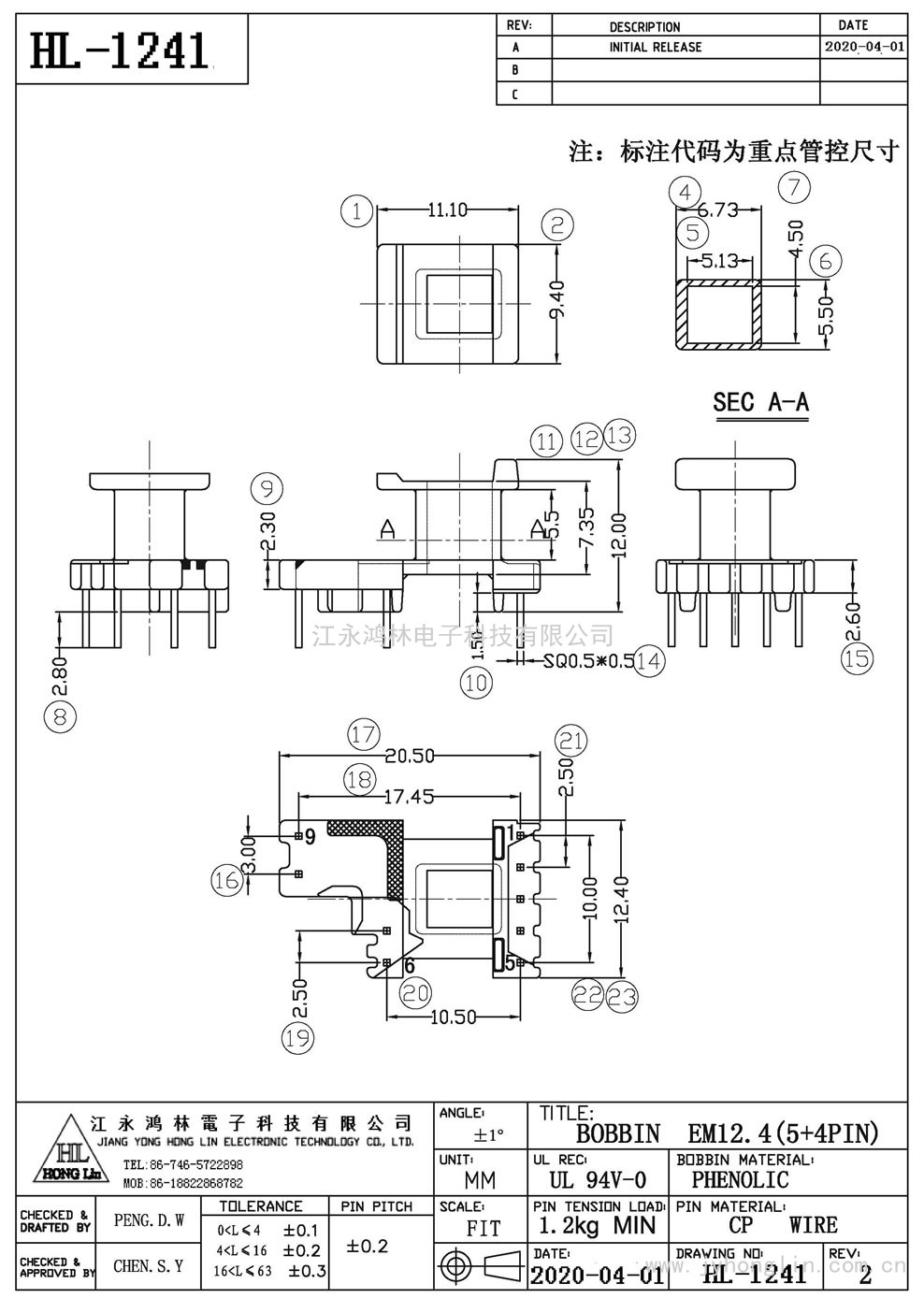 HL-1241/EM-12.4臥式(5+4P)