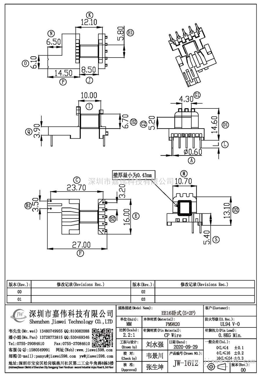JW-1612/EE16臥式(5+2P)