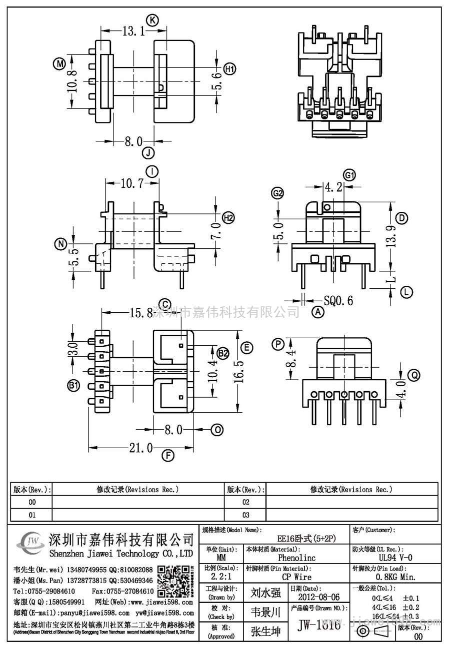 JW-1616/EE16臥式(5+2P)