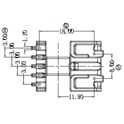 EE-1613/EE16臥式(5+2PIN)