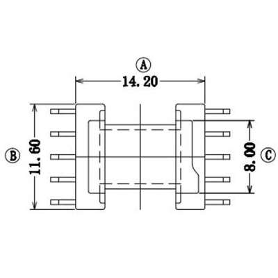 XWC-EPC-13/SMDEPC-13臥式單槽海鷗腳(5+5PIN)