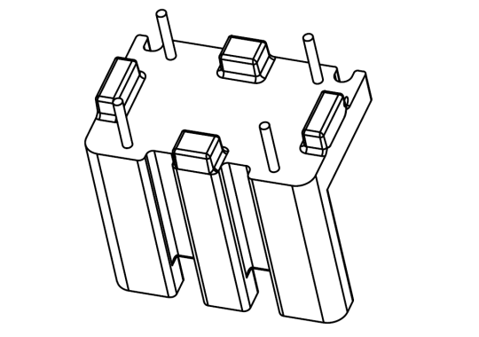 SQ-1518(2+2)PIN 立式12.8*10,中間隔片2.0