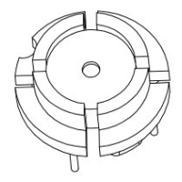 HX-032 磁環底座 2+2針 BASE